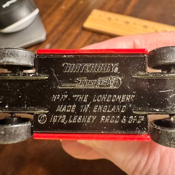 Vintage Matchbox The Londoner Red Double-Decker Bus Die-Cast Model No. 17 - Picture 5 of 5